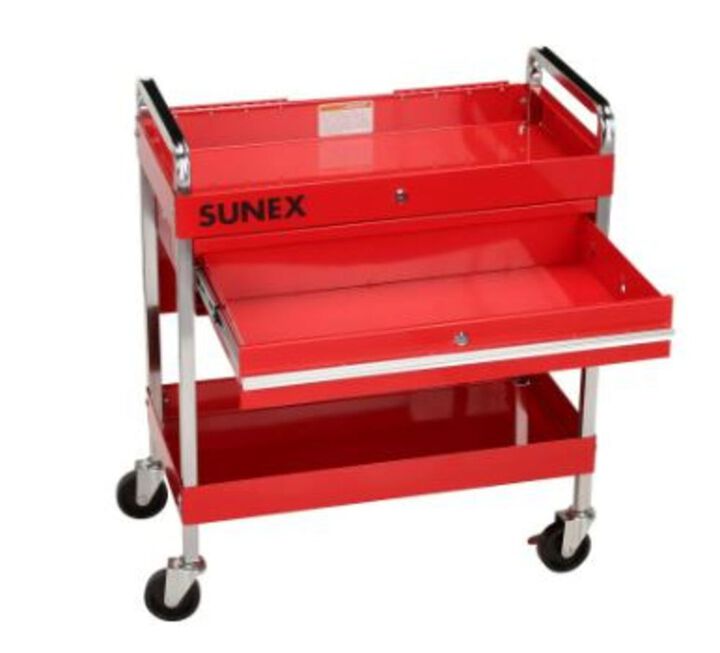 Sunex Service Cart with Locking Top and Locking Drawer