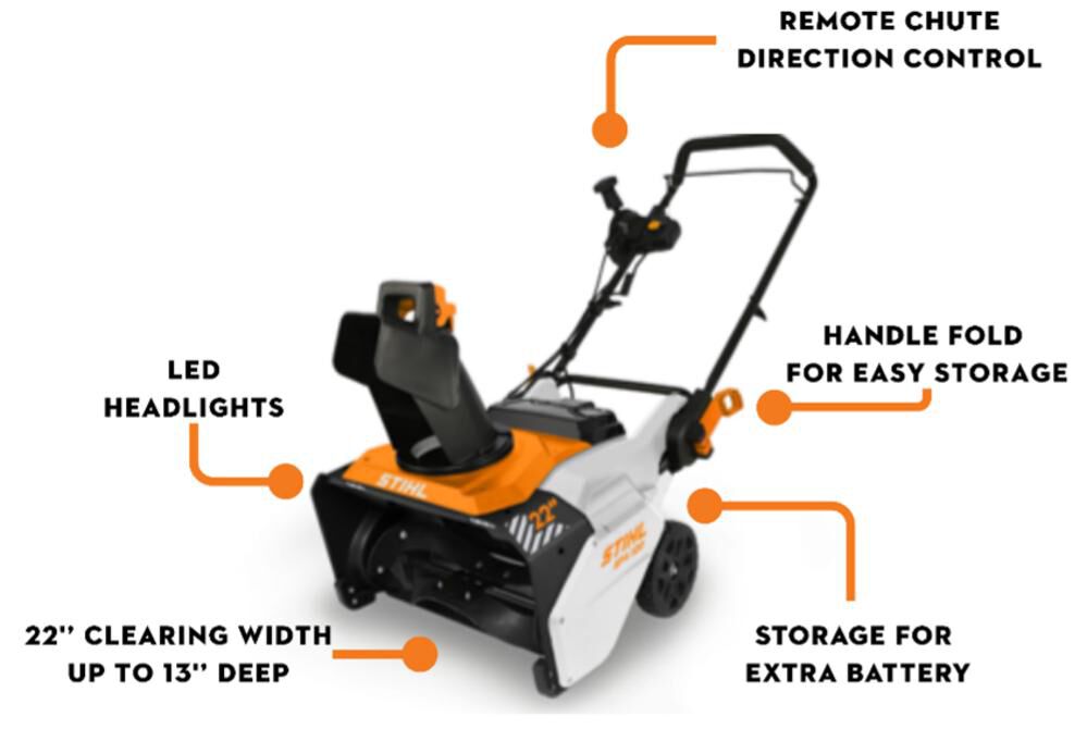 Stihl SFA 120 22 inch Single Stage Battery Snow Thrower (Bare Tool), large image number 2