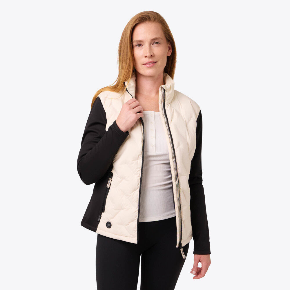 Mobile Warming Womens Aria Hybrid Black and Cream Heated Jacket Kit Medium, large image number 5