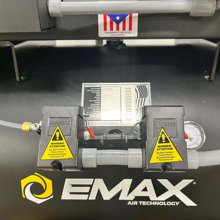 EMAX 208V 10HP 3PH 120 Gallon Horizontal Air Compressor with Radiator, large image number 5