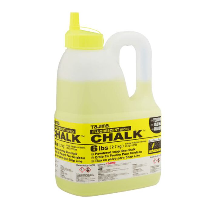 Tajima Micro Chalk Powdered Snap Line Chalk Fluorescent Yellow 6 lbs