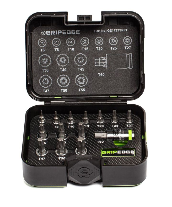 GripEdge Tools Rounding Prevention Technology Star Driver Set 14 Pieces