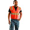 Occunomix Surveyor Safety Vest Orange High Visibility Classic Mesh Medium, small image number 3