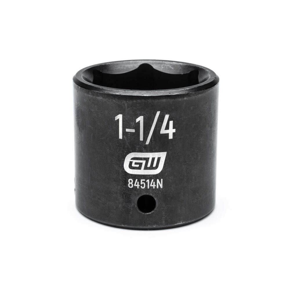 GEARWRENCH 1/2in Drive 6 Point Standard Impact SAE Socket 1-1/4in, large image number 1