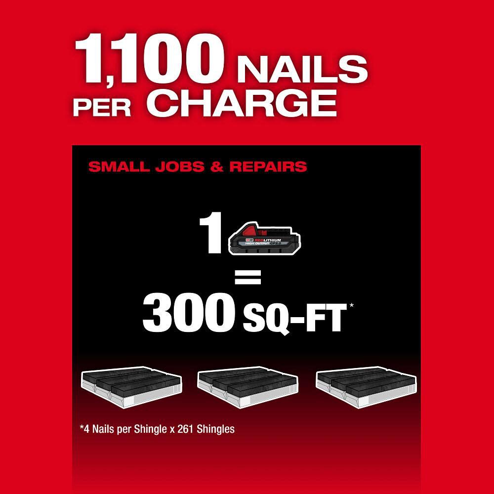 Milwaukee M18 FUEL Coil Roofing Nailer Kit & Replacement Rubber Wear Pads Bundle, large image number 7
