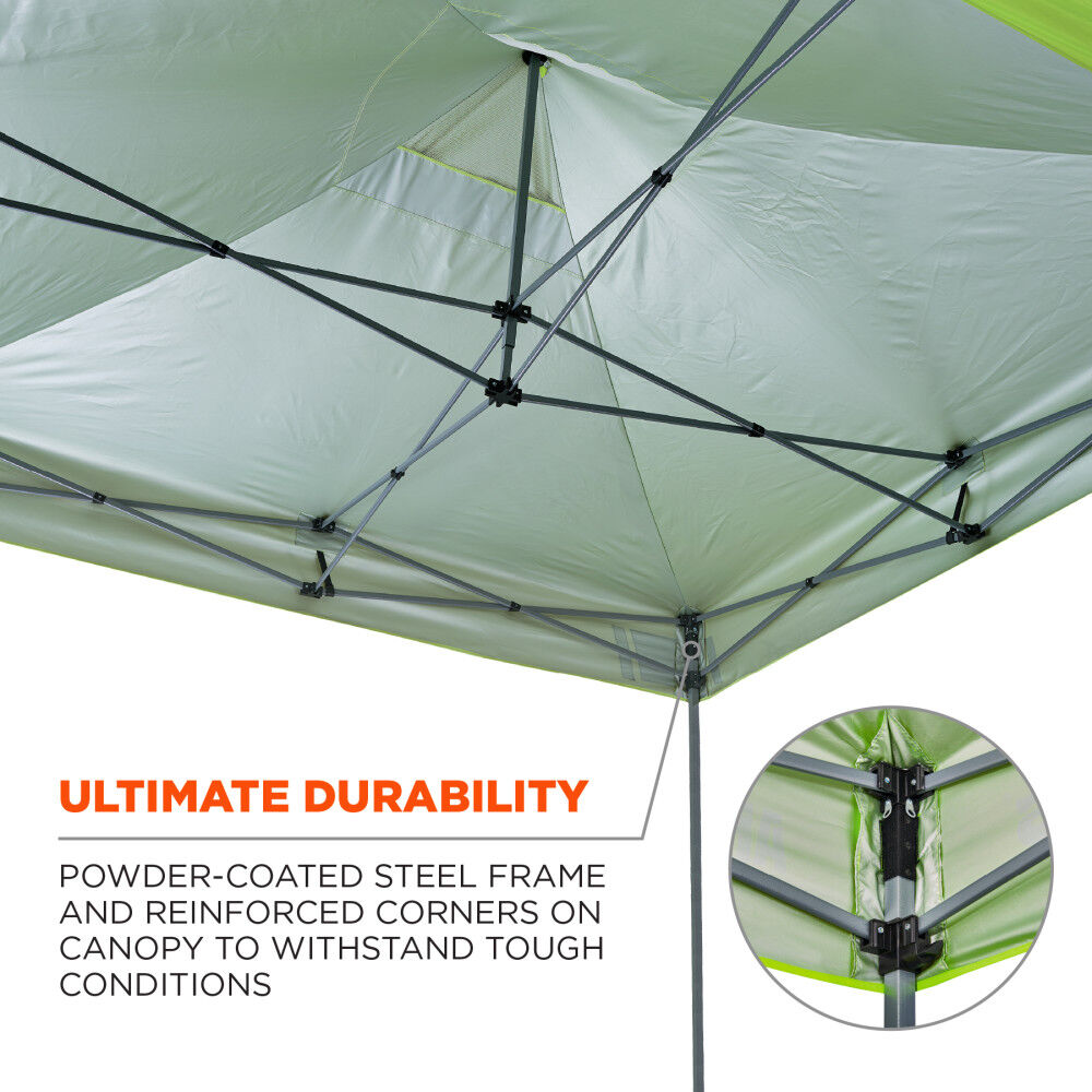 Ergodyne Heavy-Duty Tent Kit with Mesh Windows Hi-Vis Green, large image number 5