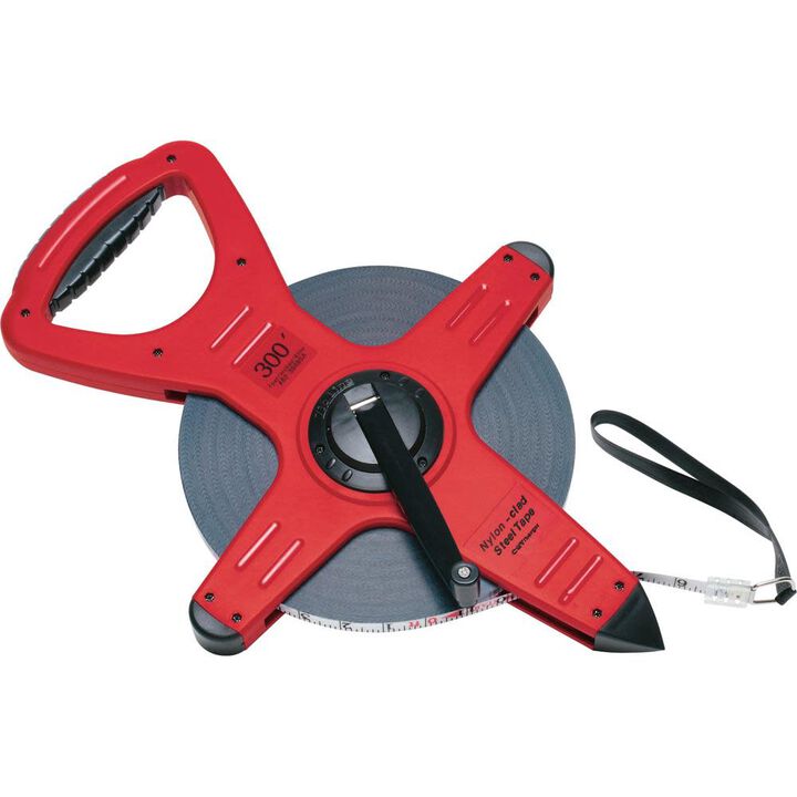 CST Berger 300 Ft. One Sided Pro-Series Zip-Line Nylon-Clad Steel Measuring Tape