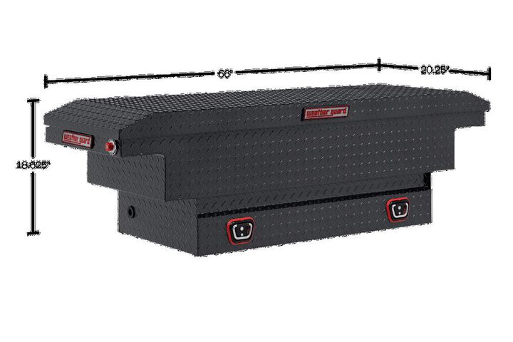 Weather Guard Saddle Truck Tool Box Aluminum Low Profile Gunmetal Gray, large image number 4