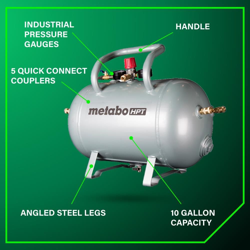 Metabo HPT 10 Gallon ASME Certified Reserve Tank, large image number 3