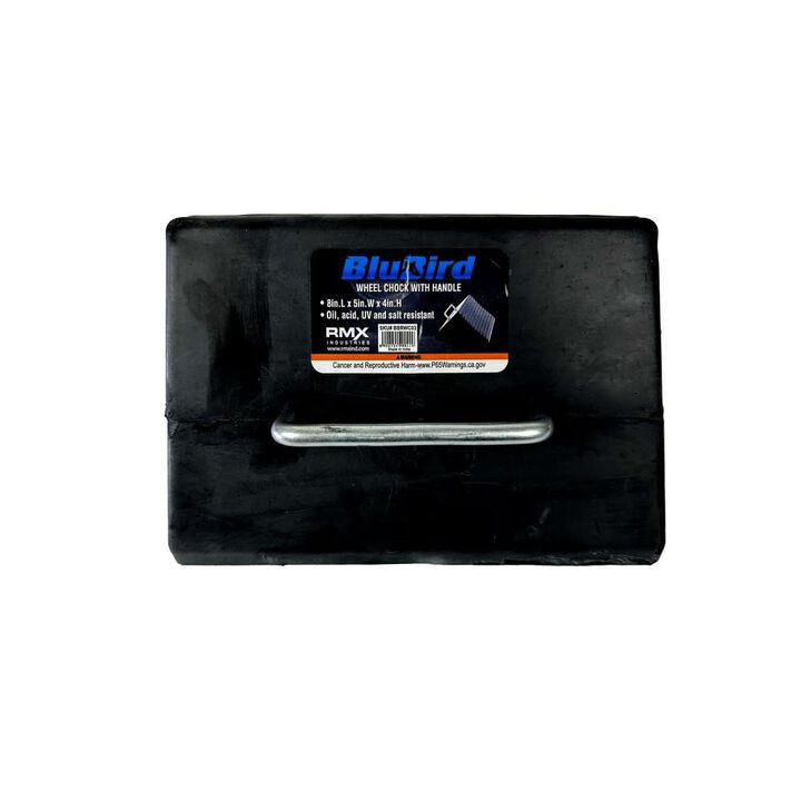 BluBird Heavy-Duty Rubber Wheel Chock with Handle