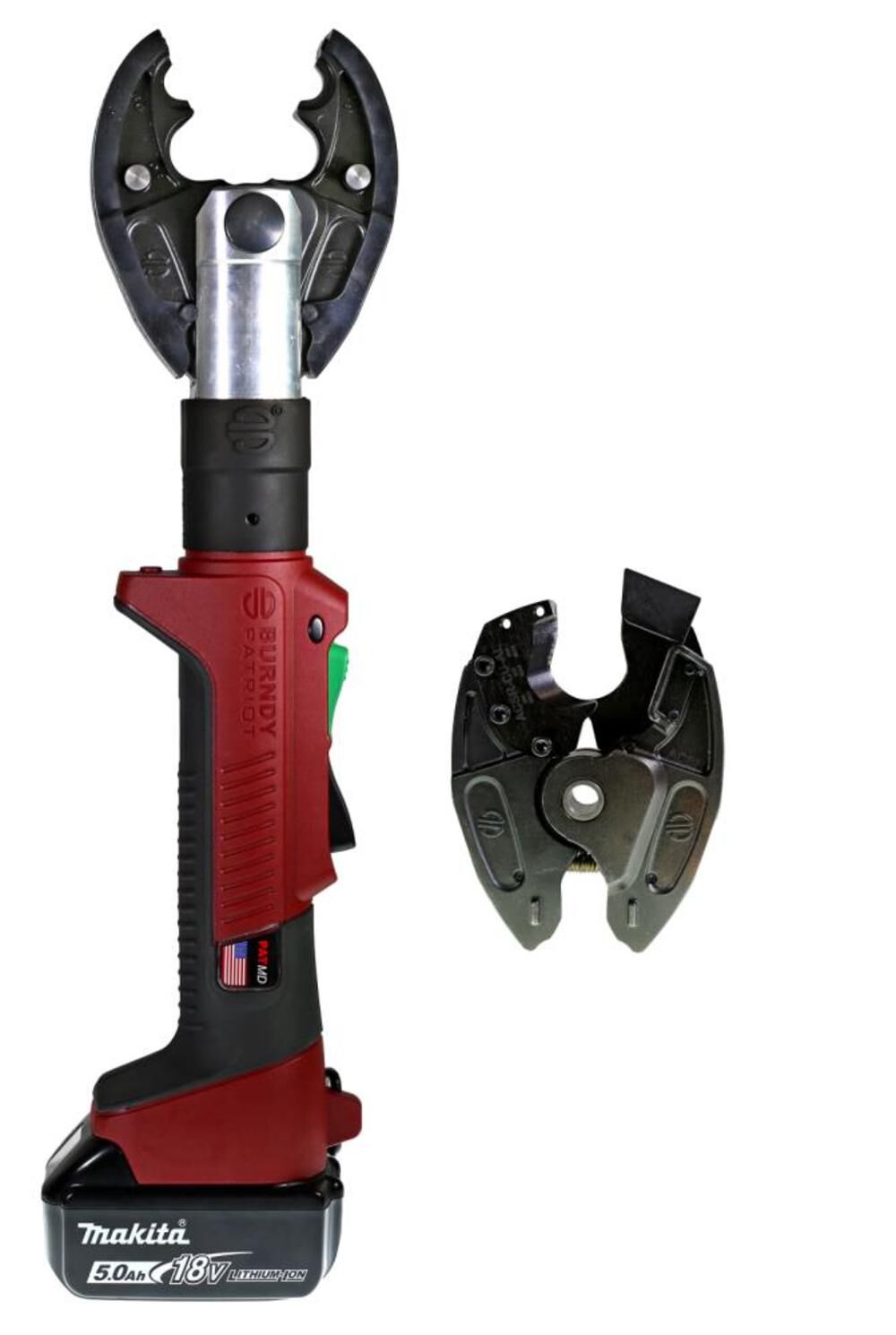 Burndy Light Weight 6-Ton Inline Battery Crimp & Cut Kit 5Ah 18V Li-Ion, large image number 1
