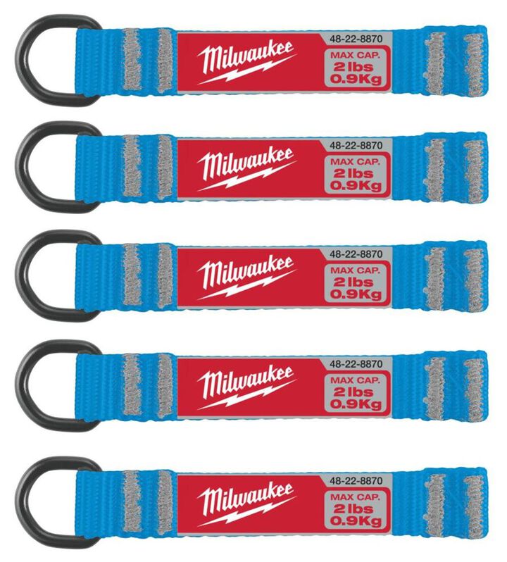 Milwaukee 5pc 2lb D-Ring Web Attachment, large image number 2