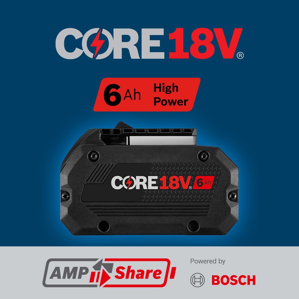 Bosch CORE18V 18V 6Ah Lithium Ion Power Tool Battery Pack with Fuel Indicator, large image number 14