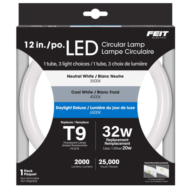 Feit Electric 12 Inch 20W 2000 Lumens T9 G10Q 4-Pin Circular LED Light White, large image number 3