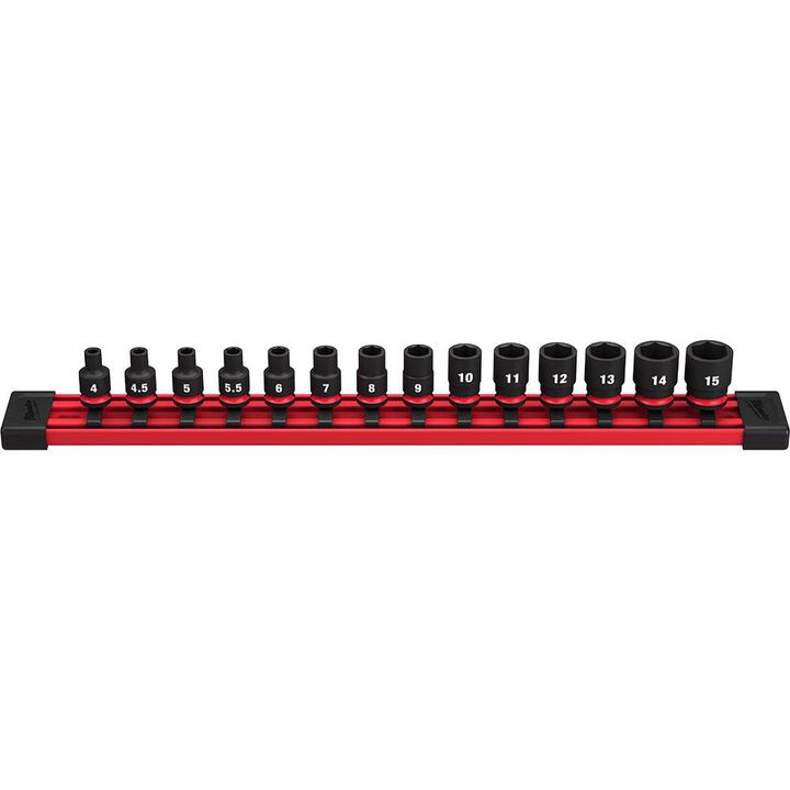 Milwaukee Impact Socket Metric Standard 6 Point 14pc