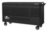 Extreme Tools DX Series 72 Inch W x 21 Inch D 17 Drawer Triple Bank Roller Cabinet 100 lbs Slides Matte Black w Gloss Black Drawer Pulls, small image number 2