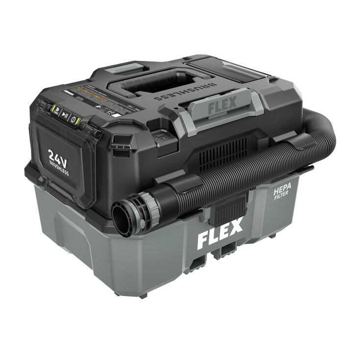 FLEX STACK PACK 24V 2.5 Gallon Wet/Dry Vacuum (Bare Tool)