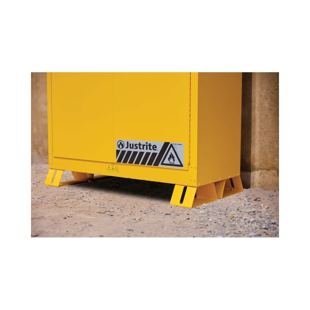 Justrite 45 Gallon 2 Shelves Self Close Doors Outdoor Storage Cabinet, large image number 5