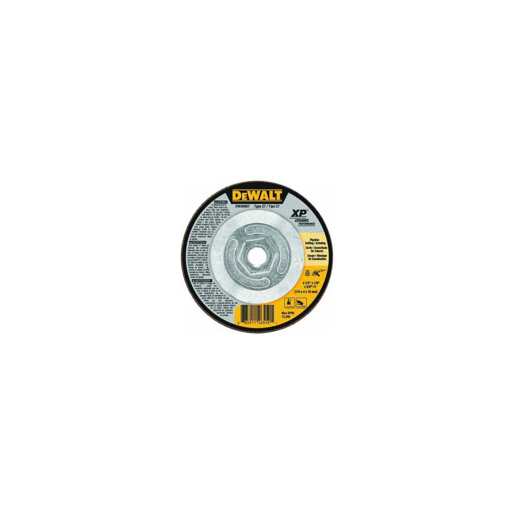 DEWALT 4-1/2in x 1/8in x 5/8in-11 Ceramic Abrasive, large image number 3