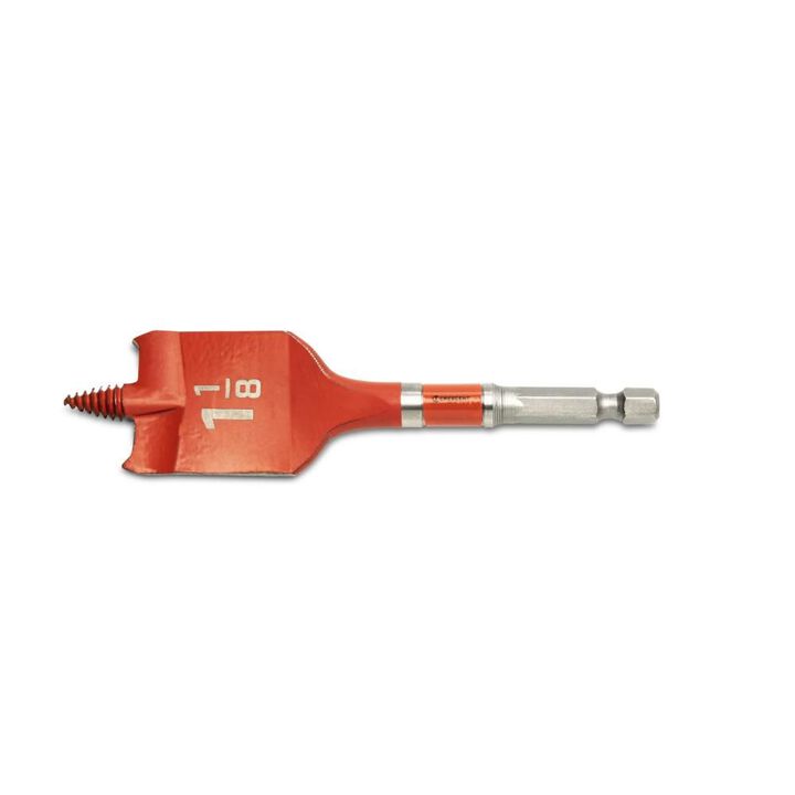 Crescent Screw Point Spade Drill Bit, 1-1/8 Inch x 4 Inch