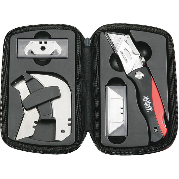 Bessey Utility Knife Set with Zippered Nylon Case