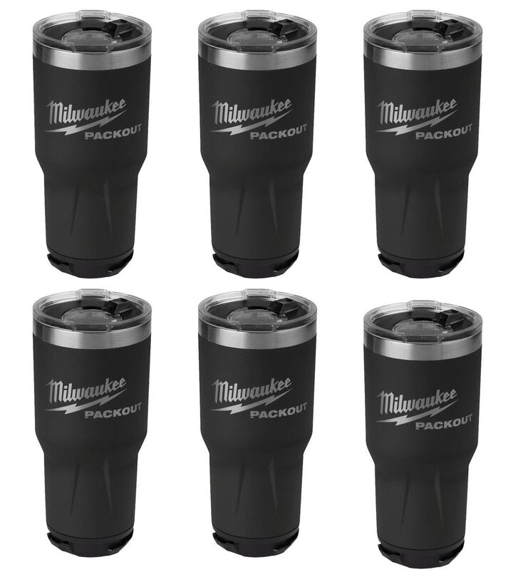 Milwaukee PACKOUT Tumbler 30oz Black Bundle 6pk