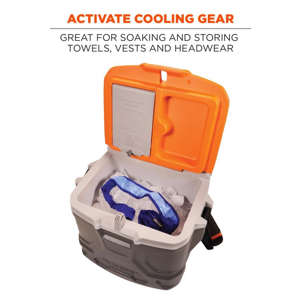 Ergodyne Chill Its 5170 Industrial Hard Sided Cooler 17 Quart Single Orange & Gray, large image number 7