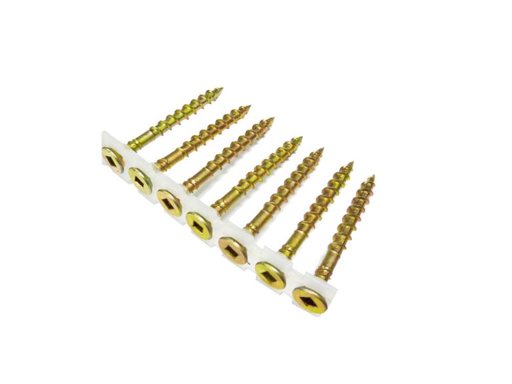 B and C Eagle #8 x 1-3/4 Inch Yellow Zinc Subflooring Screws, large image number 1