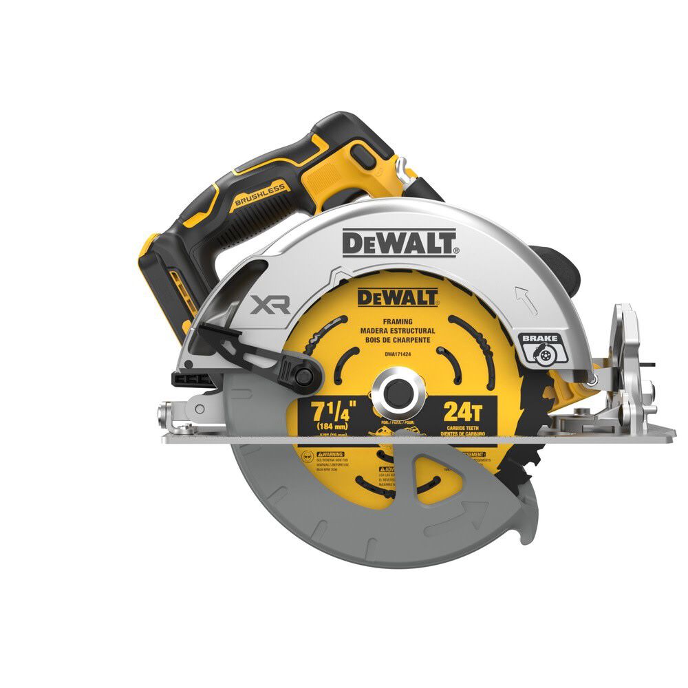 DEWALT 20V MAX 7-1/4 Inch Cordless Saw & 4-1/2 Inch - 5 Inch Grinder Bundle, large image number 3