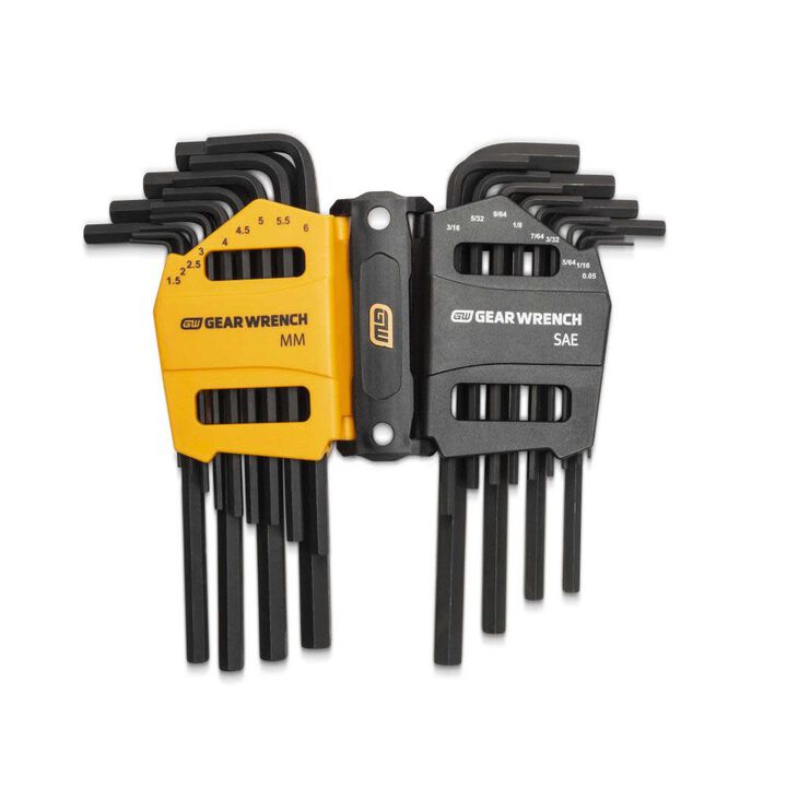 GEARWRENCH SAE/Metric Hex Key Set Long Arm 26pc