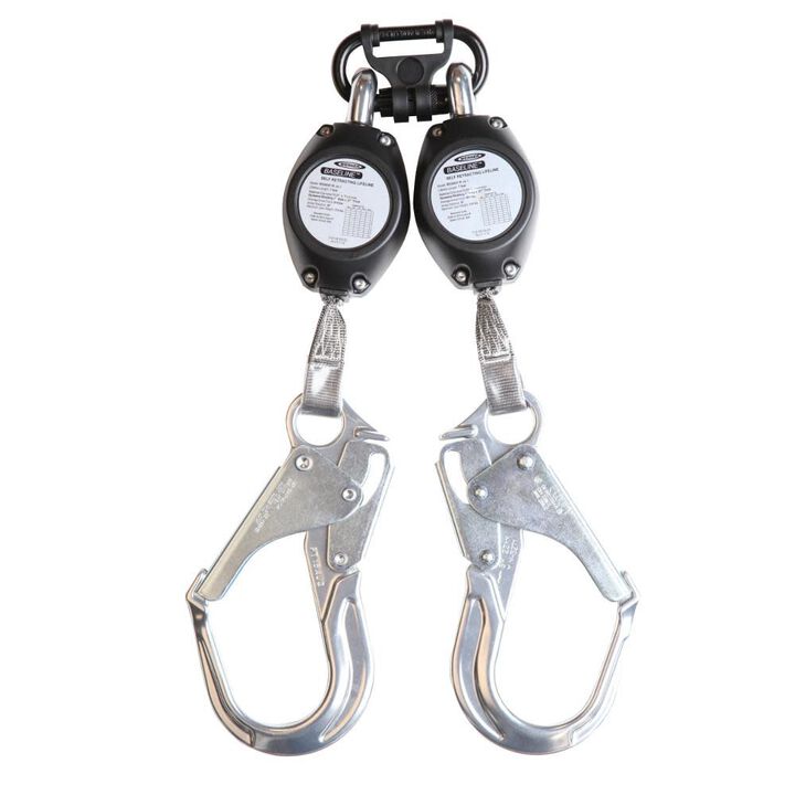 Werner 7ft Baseline Twin Leg Self-Retracting Lifeline with Aluminum Rebar, large image number 0