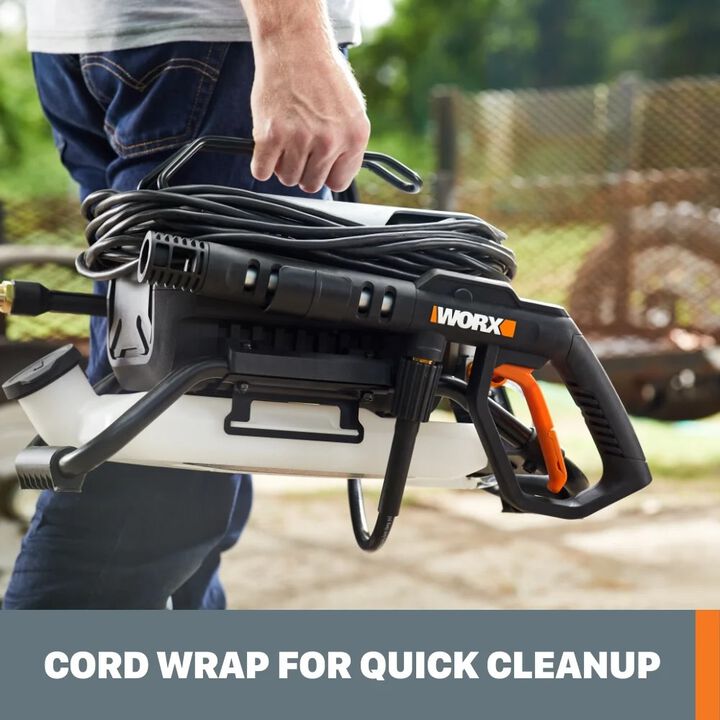 Worx 1800 PSI 1.2 GPM Electric Cold Water Pressure with 3 Spray Nozzles, large image number 8