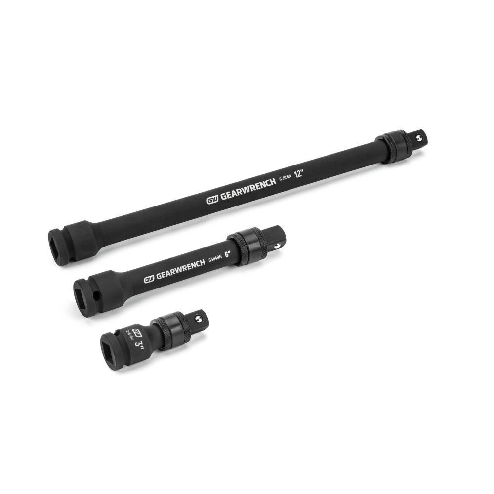 GEARWRENCH 3 Pc 1/2in Drive Locking Impact Extension Set 3in 6in & 12in, large image number 7