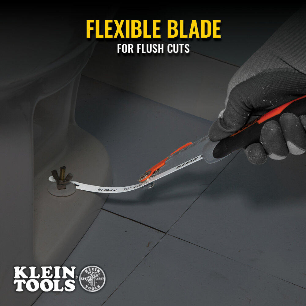 Klein Tools 10 Inch 32 TPI Bi-Metal Compact Finish-Cut Hacksaw, large image number 9