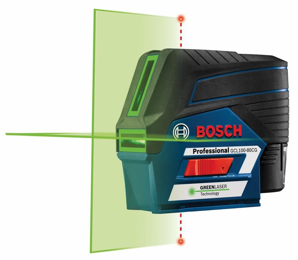 Bosch 12V Max Connected Green-Beam Cross-Line Laser Kit, large image number 1
