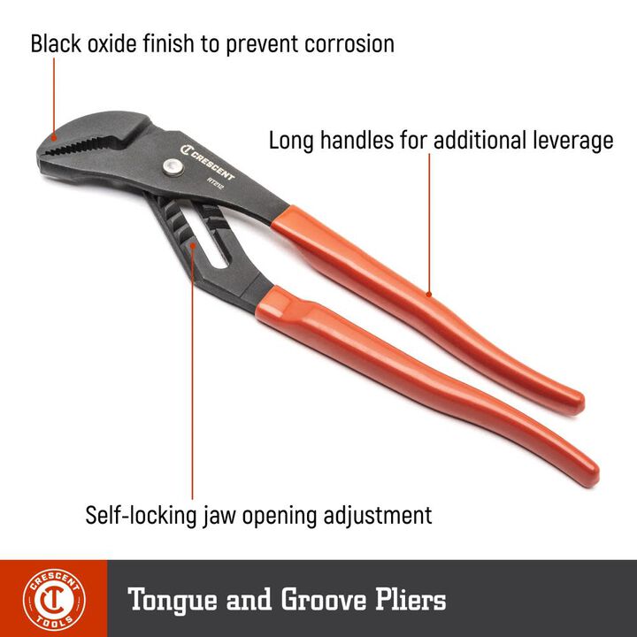 Crescent Tongue and Groove Pliers 4-1/2in Mini V-Jaw Dipped Handle, large image number 3
