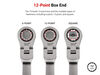 Tekton Fixed/Flex Head Ratcheting Box End Wrench Set, Org, (1/4-3/4 Inch), small image number 5