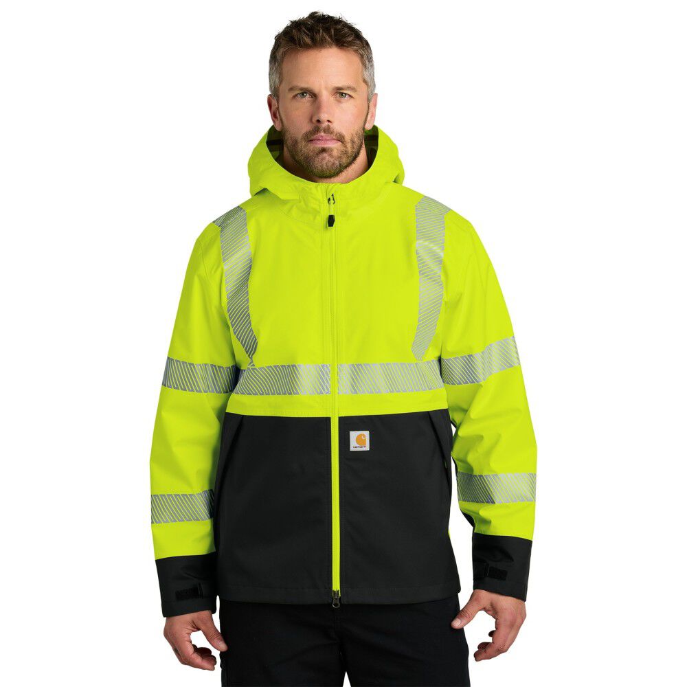 Carhartt Midweight Class 3 Jacket, Hi-Vis Bright Lime, 2X, large image number 2