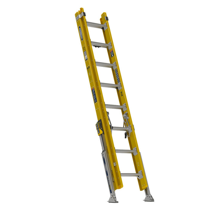 Werner Type IAA Fiberglass D-Rung Extension Ladder with LevelSafe Pro Leveler, large image number 0