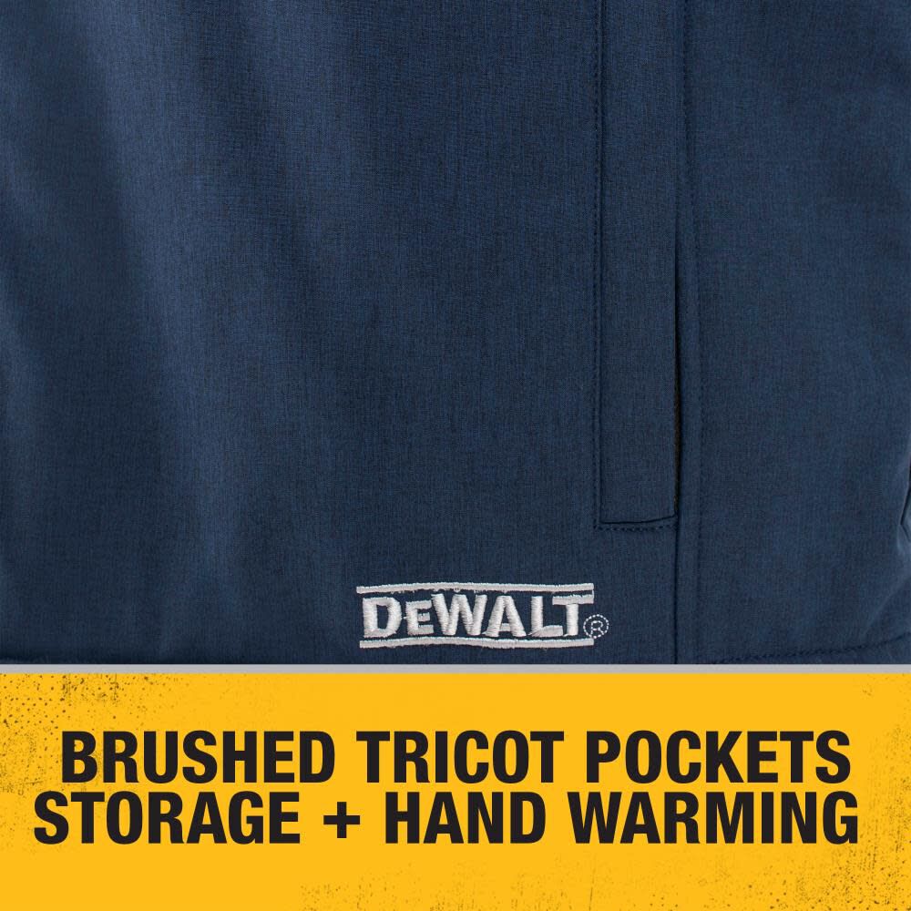 DEWALT Mens Heated Kit Soft Shell Vest with Sherpa Lining Navy 3X, large image number 15