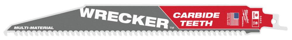 Milwaukee 9inch 6 TPI THE WRECKER with Carbide Teeth SAWZALL Blade 1PK, large image number 14