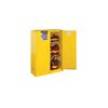 Justrite 90 Gallon Yellow 1 Bi-Fold Door Self Close Flammable Cabinet, small image number 2