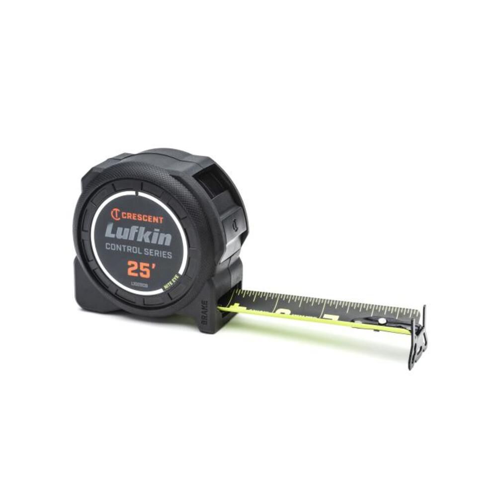 Crescent Lufkin 1-3/16 Inch x 25 Ft. Control Series Black Clad Tape Measure, large image number 1