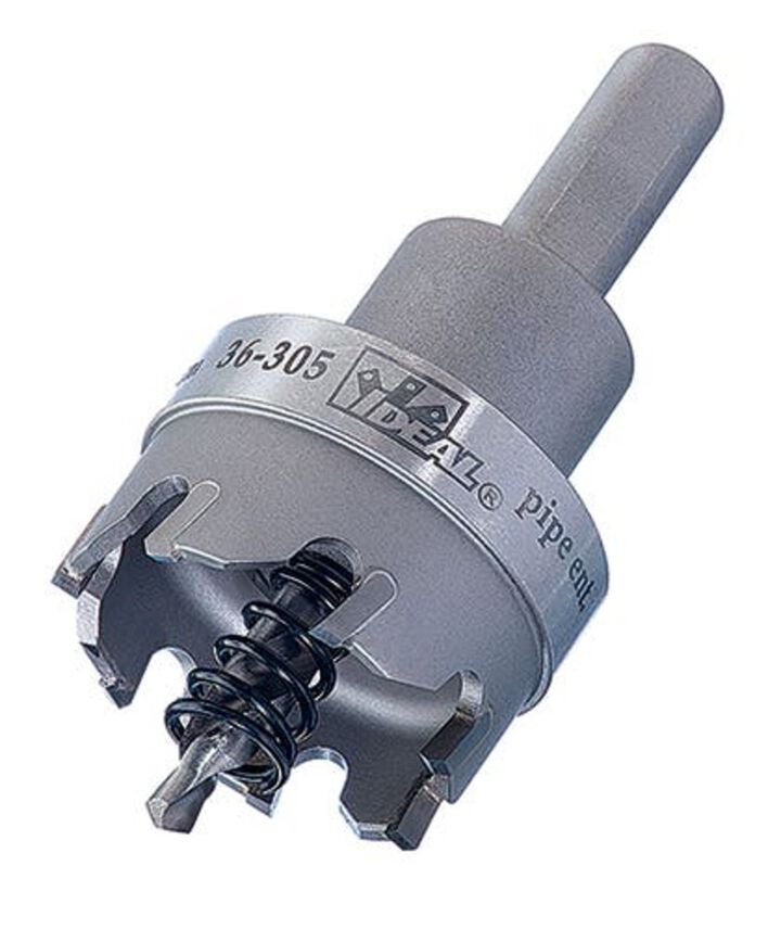Ideal Industries TKO 1-3/8 Inch Carbide-Tipped Hole Cutter for Sheet Metal and Steel
