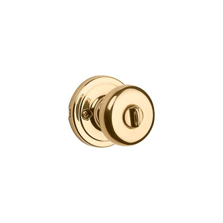 Kwikset Polished Brass Signature Series Keyed Entry Juno Door Knob, large image number 1