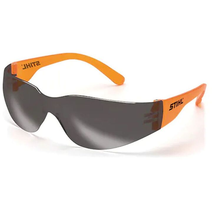 Stihl Ultra Light Safety Glass, Smoke Polycarbonate Lens, Orange Frame