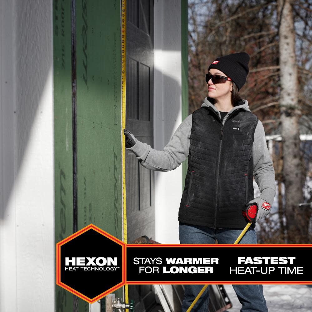 Milwaukee M12 Womens Heated AXIS Vest Black Medium (Bare Tool), large image number 6