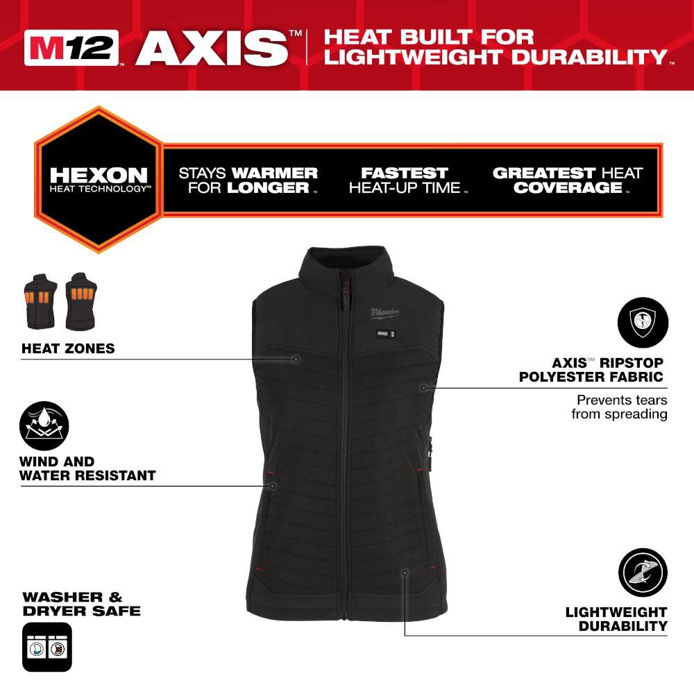 Milwaukee M12 Women's Heated AXIS Vest Kit, large image number 2