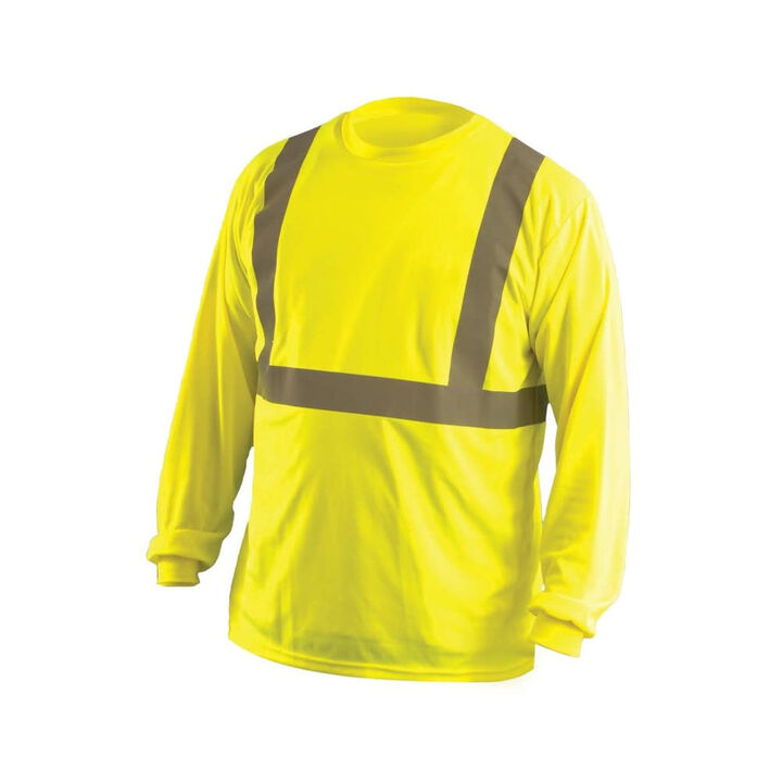 Occunomix Hi-Vis Yellow Class 2 Classic Wicking Birdseye T-Shirt Long Sleeve 5X
