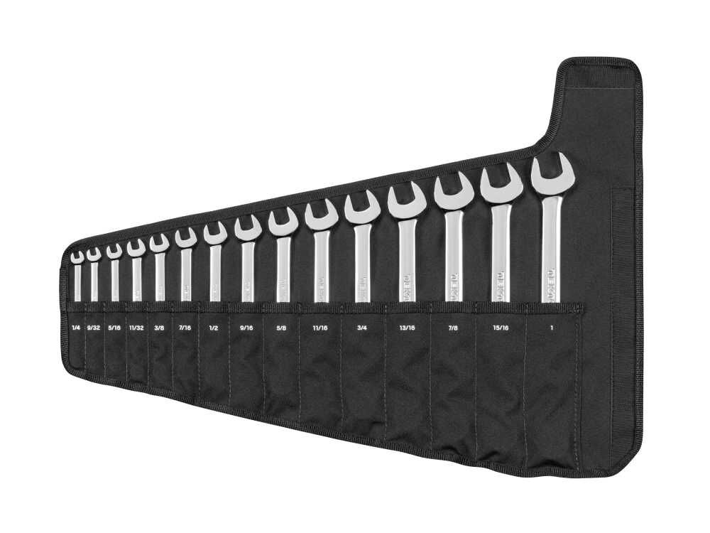 Tekton Combination Wrench Set with Pouch, 15-Piece (1/4-1 Inch), large image number 1